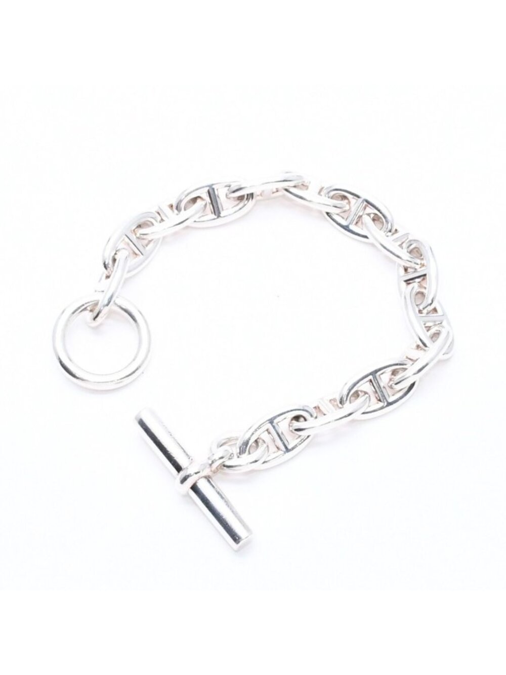 Hermes Chaine D'ancre GM Bracelet Weight 14 Links 925 Sterling Silver 24